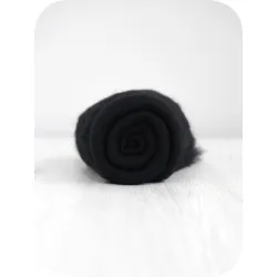 Wełna w błamie do filcowania 19mic CIEMNY merynos australijski