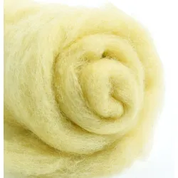 Wełna w błamie do filcowania SŁOMKOWY ŻÓŁTY