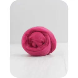 Wełna czesankowa 19mic MALINOWY merynos australijski