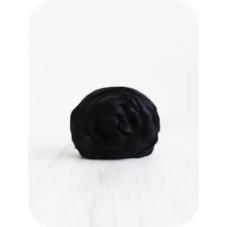 Czesanka Tencel Lyocell CZARNY z włókien roślinnych