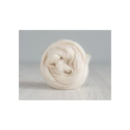 Czesanka bawełniana BIAŁY NATIRALNY do filcowania