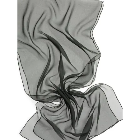 Szal jedwabny szyfon CIEMNOZIELONY 180x55cm do nuno filcowania