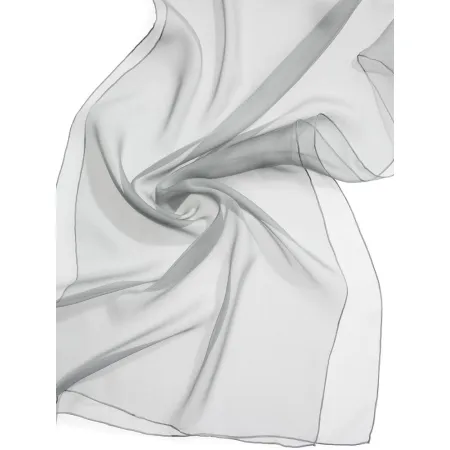 Szal jedwabny szyfon SZARY do nuno filcowania 180x55cm