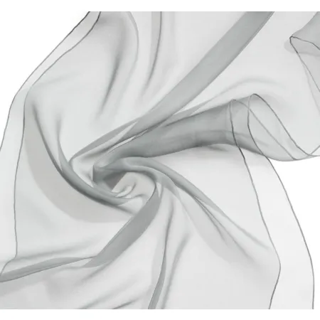 Szal jedwabny szyfon SZARY do nuno filcowania 180x55cm