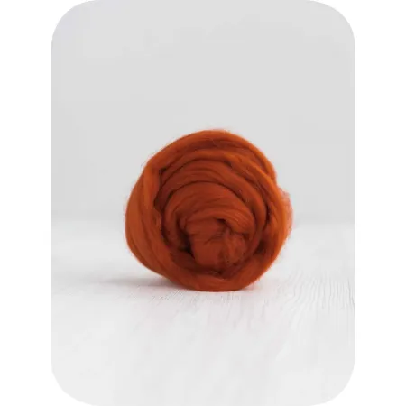 Wełna czesankowa 19mic RDZA merynos australijski