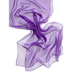 Szal jedwabny szyfon LAWENDA do nuno filcowania 180x55cm
