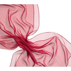 Szal jedwabny szyfon CZERWONY 180x55cm do nuno filcowania