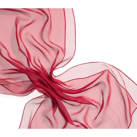 Szal jedwabny szyfon CZERWONY 180x55cm do nuno filcowania