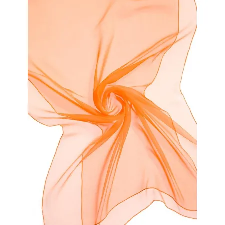 Szal jedwabny szyfon POMARAŃCZ do nuno filcowania