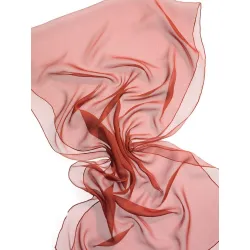 Szal jedwabny szyfon RDZA 180x55cm do nuno filcowania