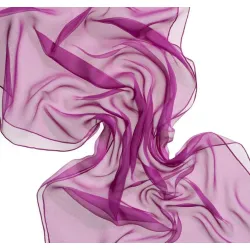 Szal jedwabny szyfon PURPUROWY 180x55cm do nuno filcowania