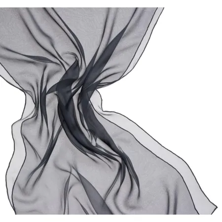 Szal jedwabny szyfon GRAFIT 180x55cm do nuno filcowania