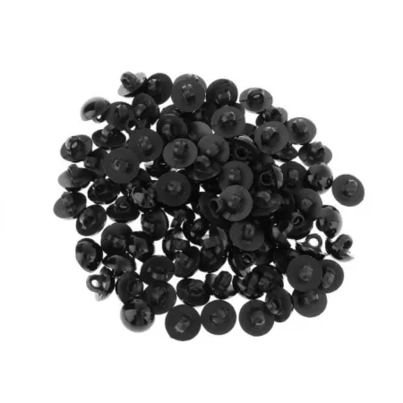 Czarne oczka guziki grzybki przyszywane 15mm do maskotek