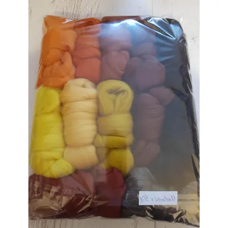 Zestaw wełny czesankowej Polska JESIEŃ 12 kolorów