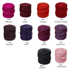 Wełna czesankowa polska Zestaw JAGODY 10 kolorów