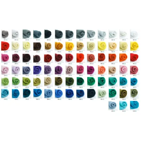 Wełna merynos w błamie Zestaw BŁAM 10g*88 kolorów do filcowania