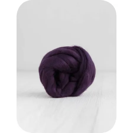 Zestaw wełny czesanki australijskiej 19mic Jagodowy 10 kolorów