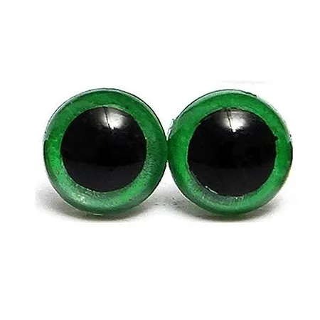 Bezpieczne oczka oczy Zielone 12mm maskotek Amigurumi