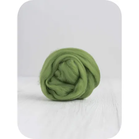 Zestaw wełny czesanki australijskiej 19mic ZIELONY 10 kolorów