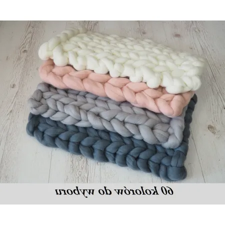 Kocyk czesankowy do sesji noworodkowej 32x55cm ponad 70 kolorów