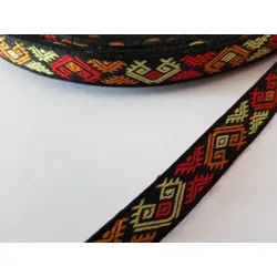 Taśma tasiemka aztecki etno boho folk 12mm