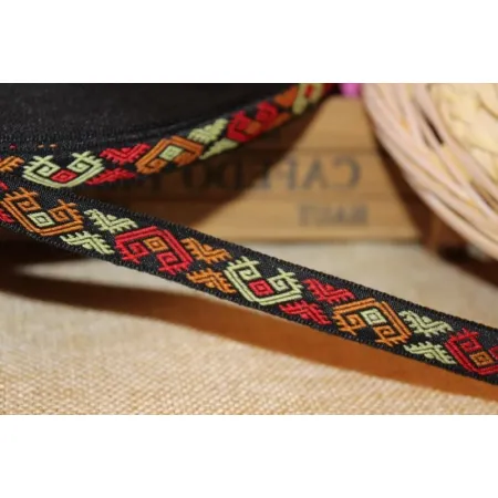 Taśma tasiemka aztecki etno boho folk 12mm
