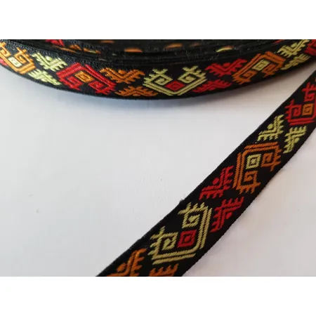 Taśma tasiemka aztecki etno boho folk 12mm