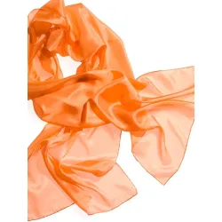 Szal jedwabny szyfon POMARAŃCZ 180x45cm do nuno filcowania Pongee 5