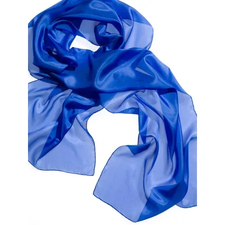 Szal jedwabny szyfon NIEBIESKI 180x45cm do nuno filcowania Pongee 5