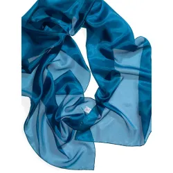 Szal jedwabny szyfon MORSKI 180x45cm do nuno filcowania Pongee 5