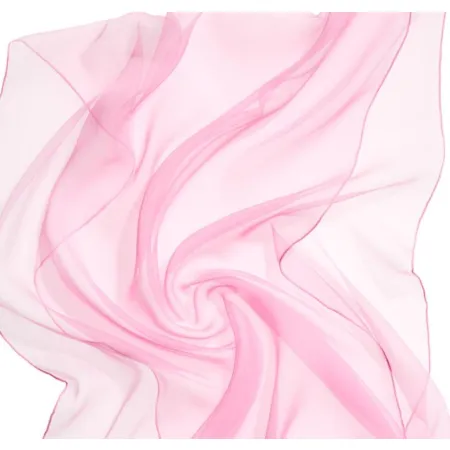 Szal jedwabny szyfon RÓŻ PUDROWY 180x55cm do nuno filcowania