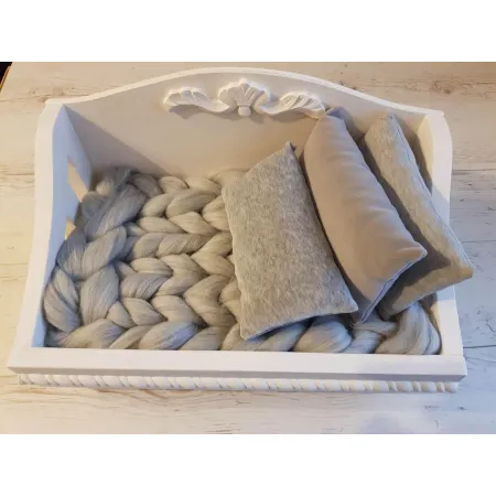 Kocyk czesankowy do sesji noworodkowej 30x40cm ponad 70 kolorów