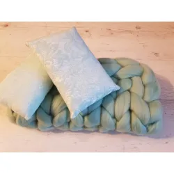 Kocyk czesankowy do sesji noworodkowej MIĘTA