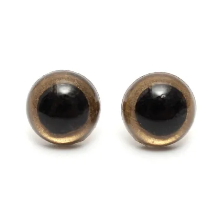 Złote bezpieczne oczka oczy 10mm 10par oczek plastykowych