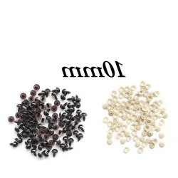Brązowe 10mm bezpieczne oczka. Zestaw 10 par oczy
