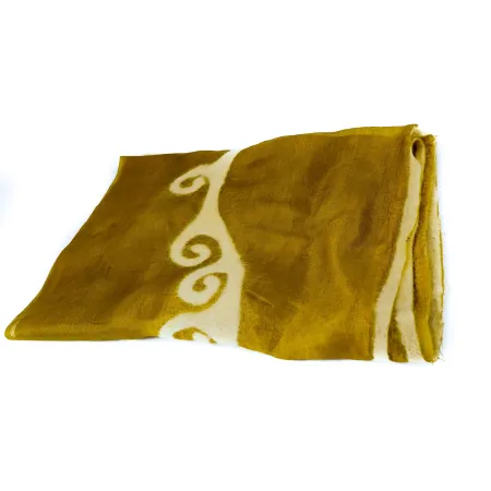 Szal jedwabny nunofilc złoty