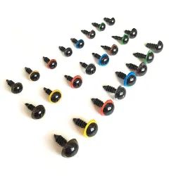 Zestaw bezpiecznych oczy oczek 10mm - 8 kolorów