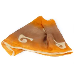 Szal jedwabny zdobiony filcem - orange brąz