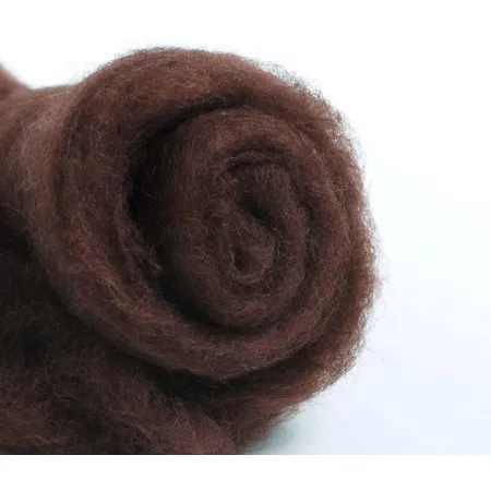 Wełna w błamie Zestaw Brązowy 7 kolorów do filcowania