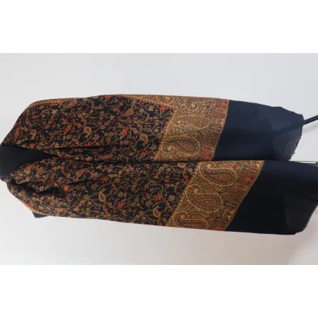 Damski męski szal Praisley dwustronny z wełny merynosów