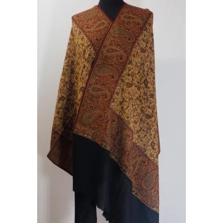 Damski męski szal Praisley dwustronny z wełny merynosów