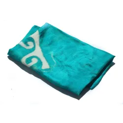 Szal jedwabny szyfon nunofilc NOMAD TURKUSOWY