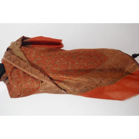 Damski męski szal Praisley dwustronny z wełny merynosów