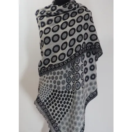 Elegancki wełniany szal merynosów dwustronny