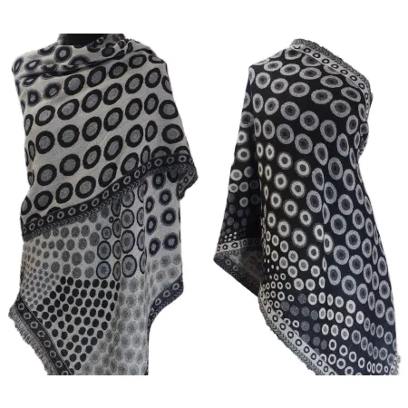 Elegancki wełniany szal merynosów dwustronny