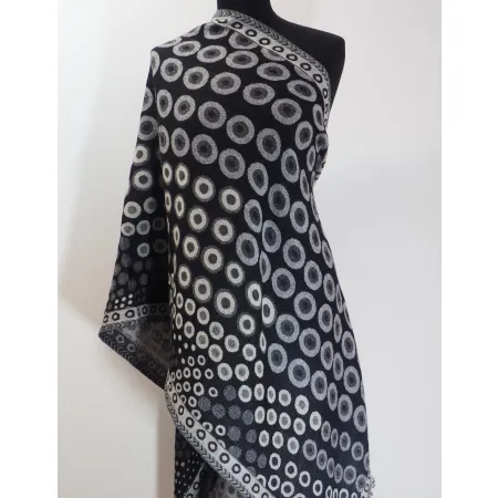 Elegancki wełniany szal merynosów dwustronny