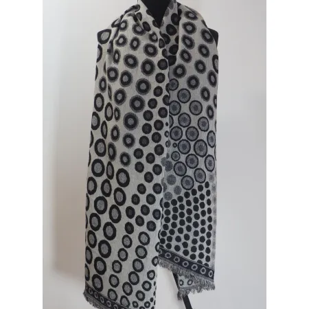 Elegancki wełniany szal merynosów dwustronny