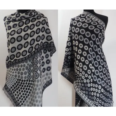 Elegancki wełniany szal merynosów dwustronny