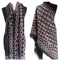 Damski wełniany szal ciepły dwustronny