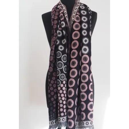 Damski wełniany szal ciepły dwustronny